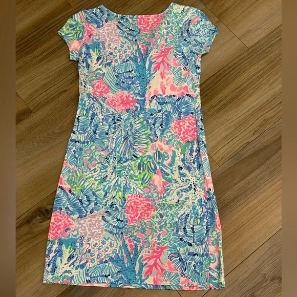 Lilly Pulitzer Blue and Pink Floral Dress - Picture 2 of 3